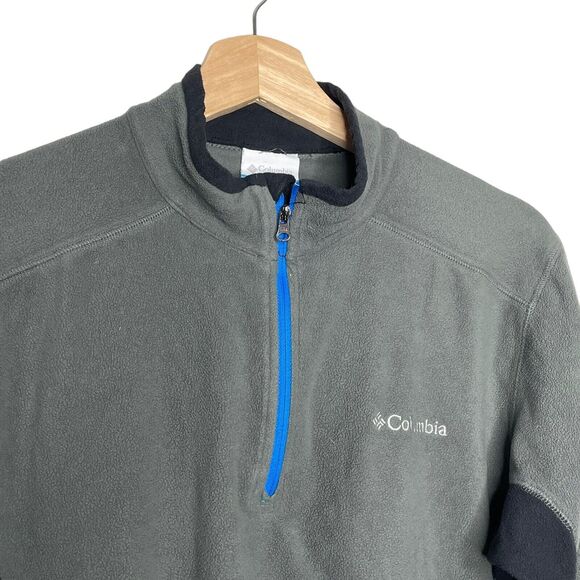 Columbia Mens Pull Over Mock Neck Sweatshirt Gray Sz Small - Picture 2 of 4